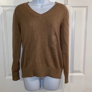 Karen Scott Cotton V-Neck Sweater